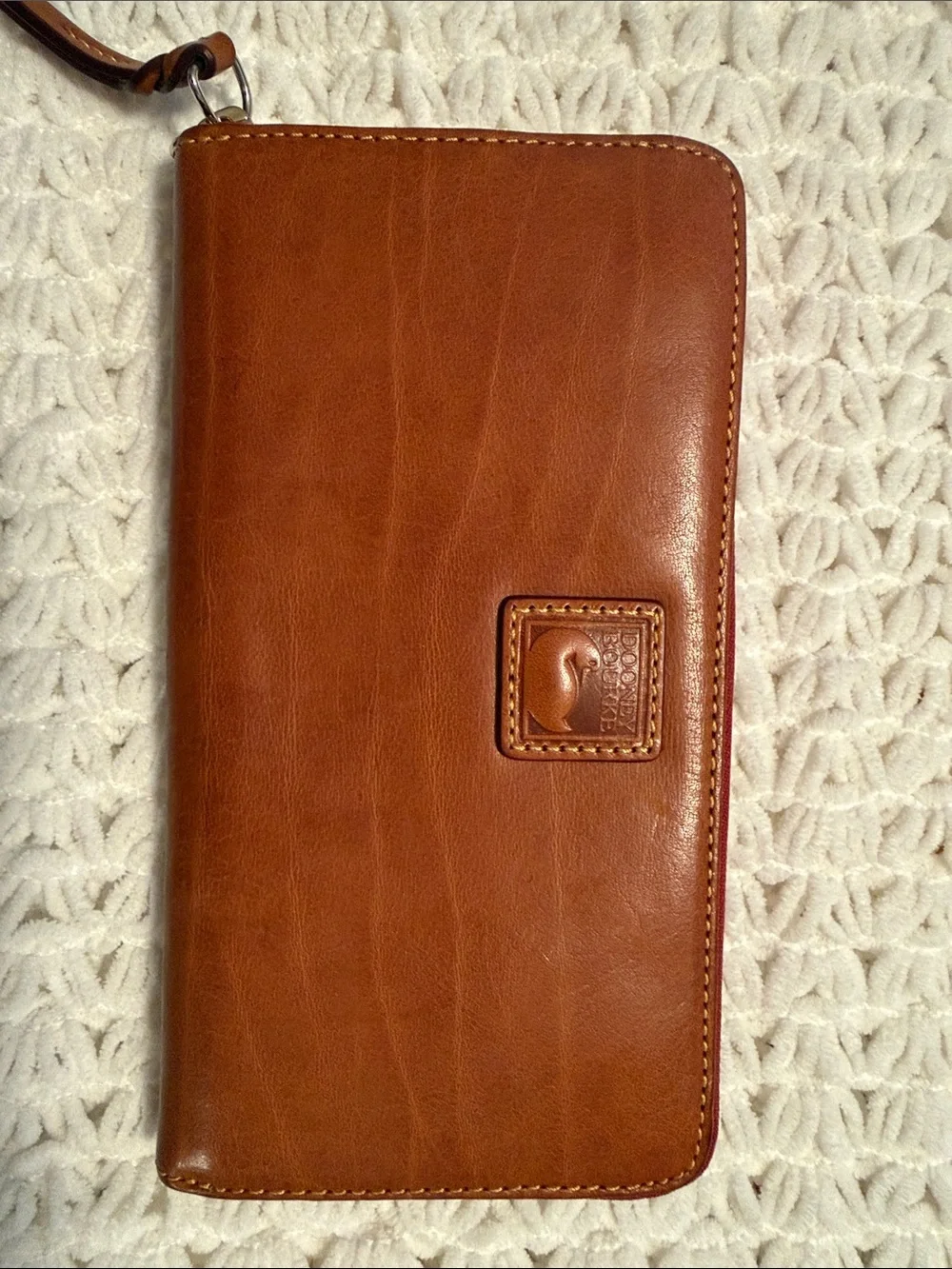Dooney & Bourke Brown Zip-Around Leather Wallet
